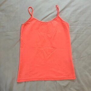 Zara Collection Neon Orange Spaghetti Strap Stretch Tank | Size L